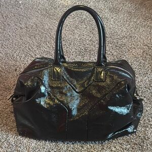 Yves Saint Laurent Black Patent Leather Women's Handbag